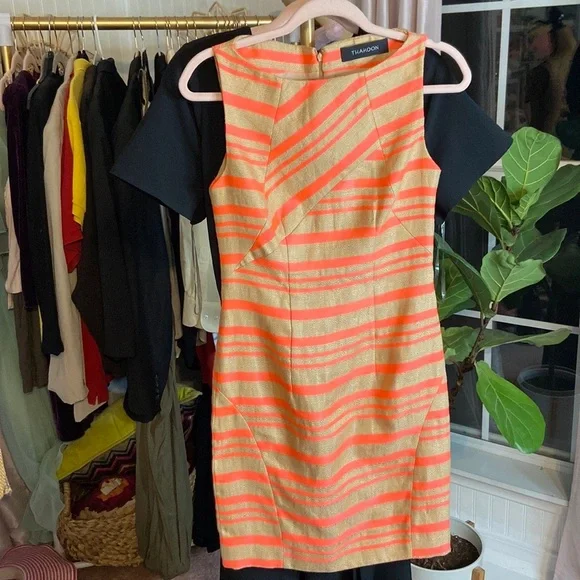 Thakoon Striped Linen Sheath Dress Sz 2
